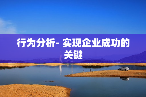 行為分析- 實現企業成功的關鍵