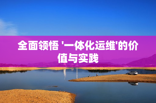全面領悟 '一體化運維'的價值與實踐