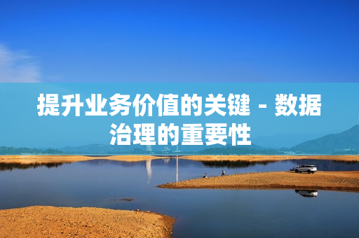 提升業務價值的關鍵 - 數據治理的重要性