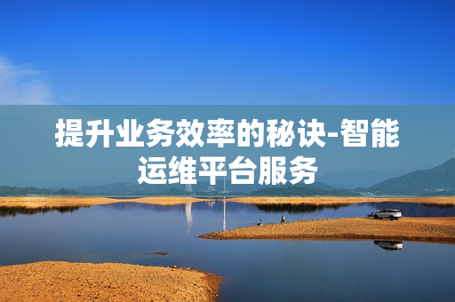 提升業務效率的秘訣-智能運維平臺服務