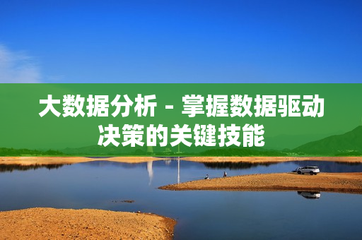 大數(shù)據(jù)分析 - 掌握數(shù)據(jù)驅(qū)動決策的關(guān)鍵技能