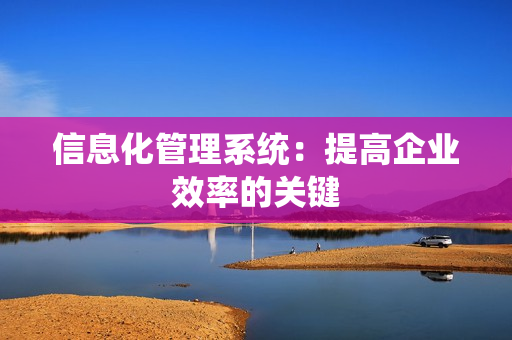 信息化管理系統：提高企業效率的關鍵